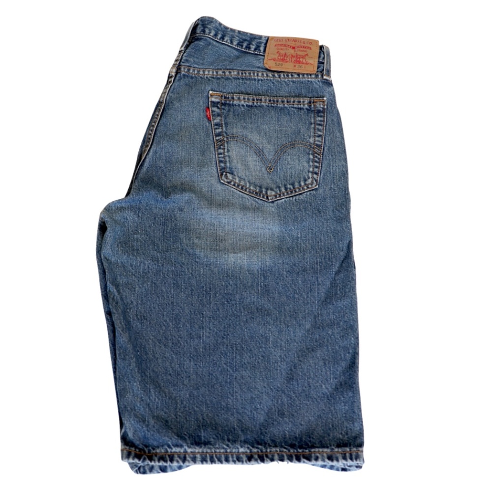 Levi's 529 blue jeans low rise long shorts